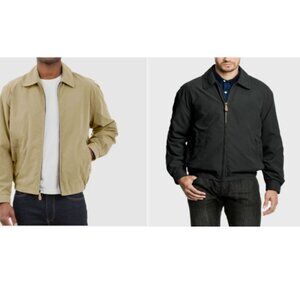 LONDON FOG Men's Auburn Zip-Front Golf Jacket L Camel or Iron Color